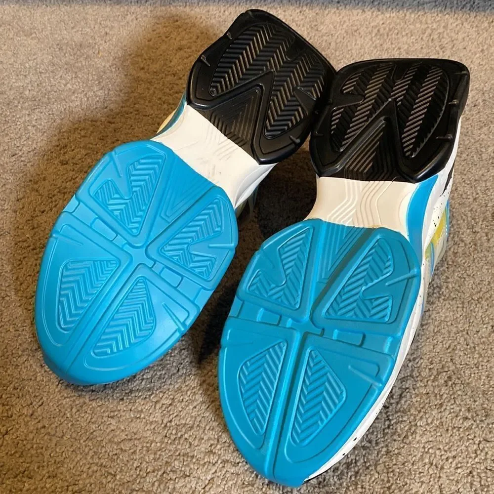 Men’s Fashion Sneakers Shoes Blue & Yellow Size 11 NEW